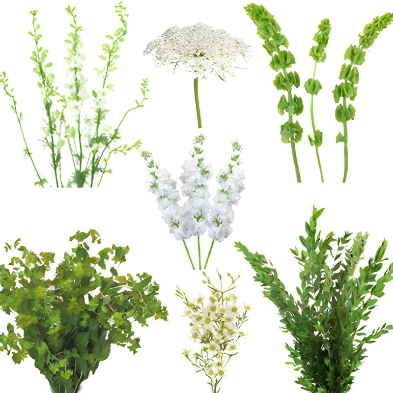 White Bliss Combo DIY Flower Kit Bunch