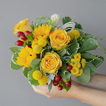Yellow Themed Event Decorative Flower Arrangement
