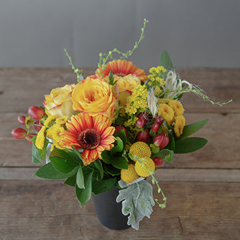 Yellow Themed Event Decorative Flower Arrangement