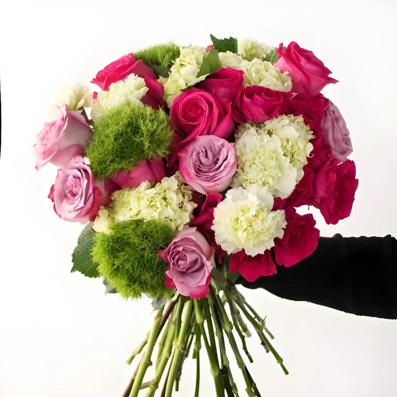 Young Love Hot Pink Rose Bouquet Arrangements
